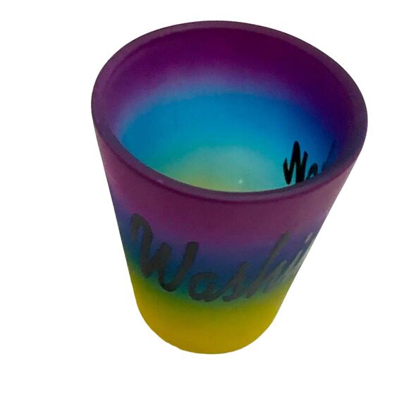 Source Unknown Other - Washington Purple, Blue & Yellow Shot Glass